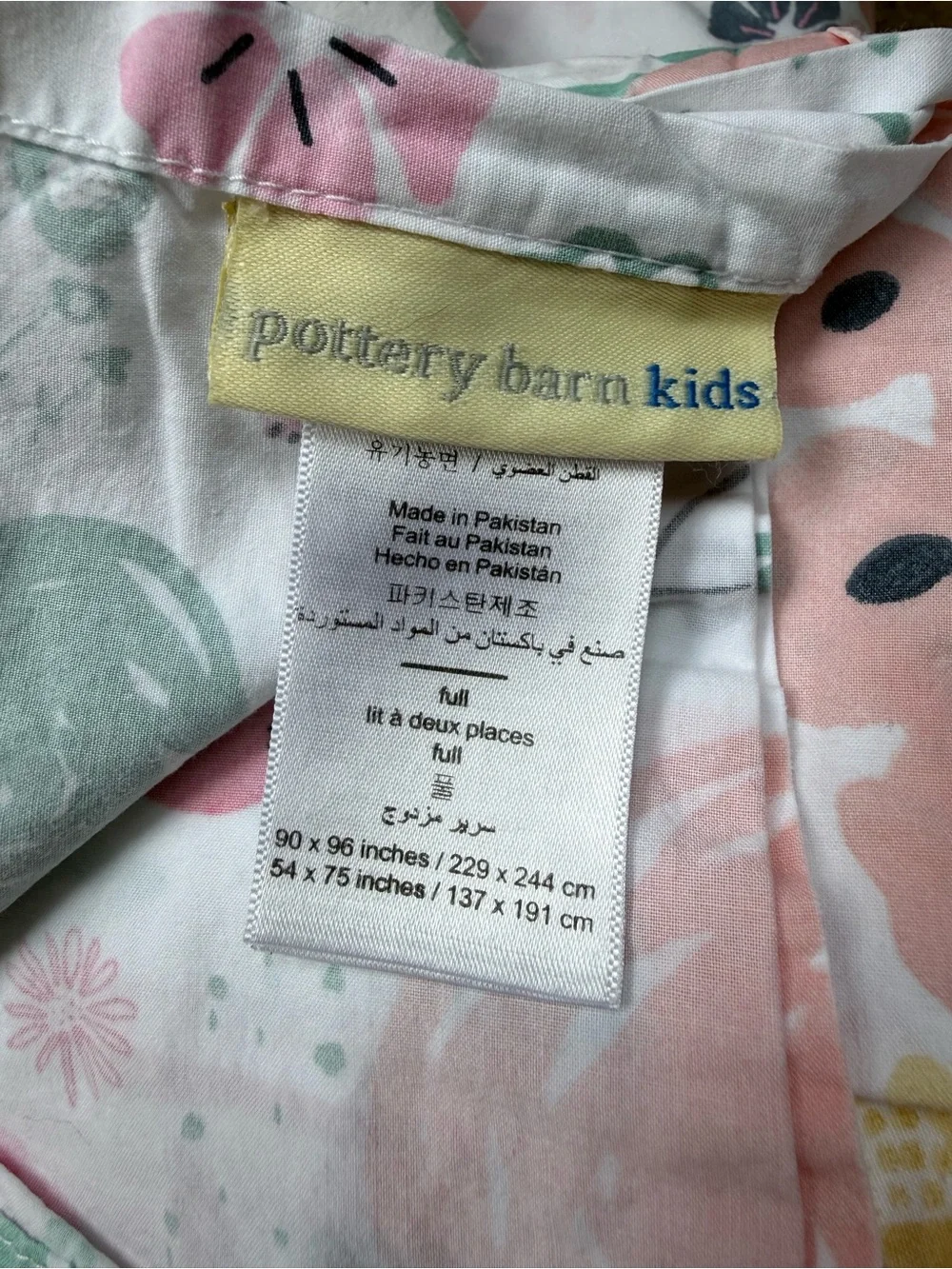 Pottery Barn Kids Floral Organic Cotton Sheet Set - Size Full